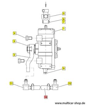 Preview: Lenkstange mit Spurstangenköpfe