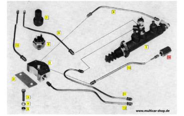 Bremsleitungsverbinder / Rohrverbinder M12x1