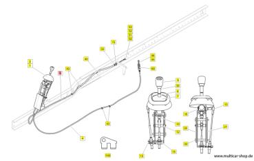 Preview: Vorwählzug Schaltung oben  2915mm