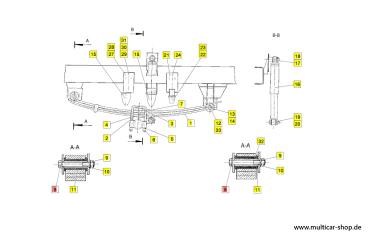 Preview: 6-Kant Schraube für Blattfederbuchse