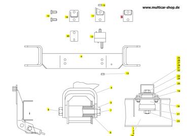 Motorträger/Motorkonsole links