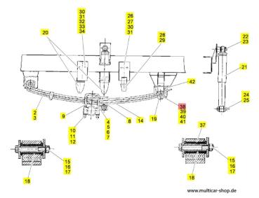 Preview: Spreizrohr Stabilisator  Vorderachse