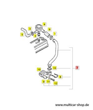Preview: Entlüftungsrohr für Zylinderkopfentlüftung