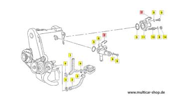 Preview: Haltefeder Kühlwasserflansch