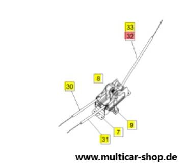Bowdenzug zum Heizungsventil 812mm