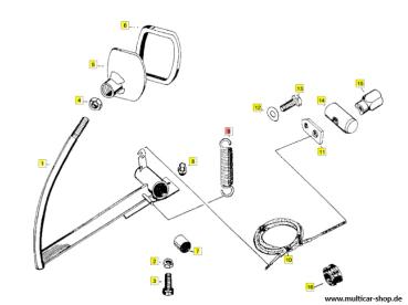 Feder Kupplungspedal / Pedal Differentialsperre