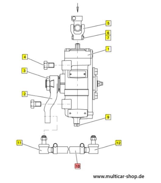 Lenkstange mit Spurstangenköpfe