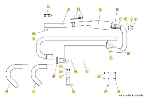 Auspuffschelle/Schelle Auspuff 65mm