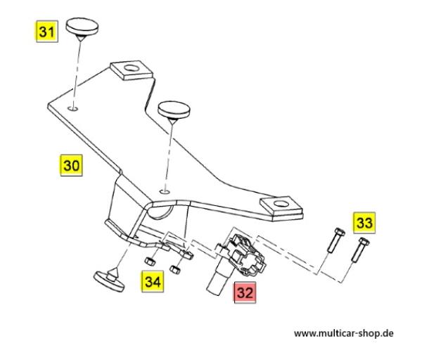 Winkeldruckschalter Kupplungspedal