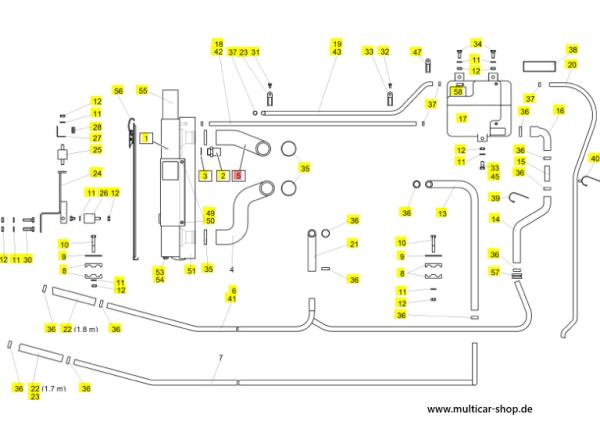 Kühlwasserschlauch oben
