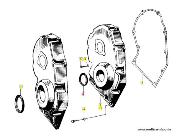 Wellendichtring Getriebe 35x52x7