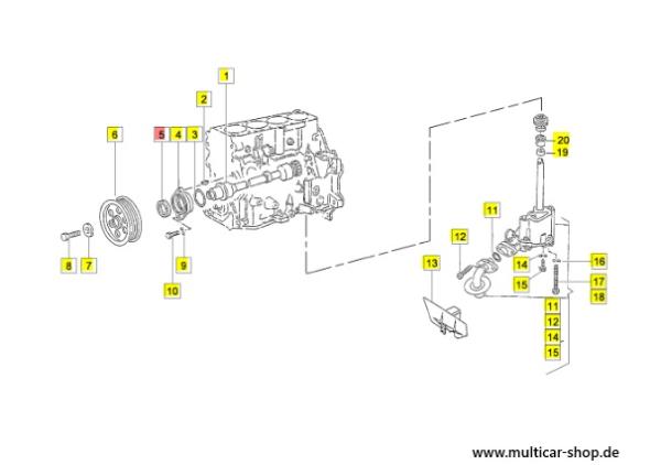 Wellendichtring Nockenwelle/Kurbelwelle/Ölpumpenantrieb 32x47x10