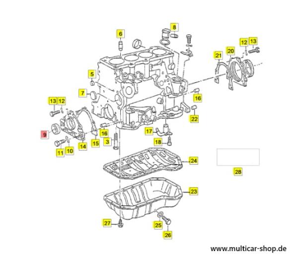 Wellendichtring Nockenwelle/Kurbelwelle/Ölpumpenantrieb 32x47x10