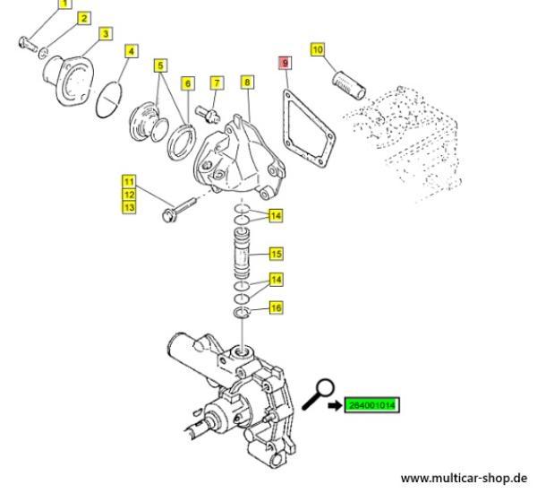 Dichtung Thermostatgehäuse
