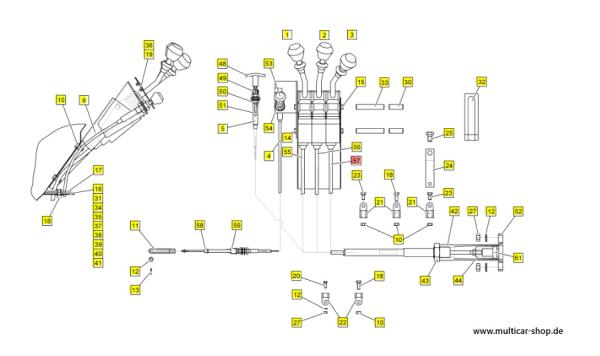 Seilzug Betätigungszug Kriechgang