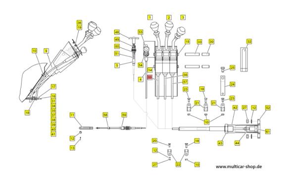 Seilzug Betätigungszug MAN (Nebentrieb)